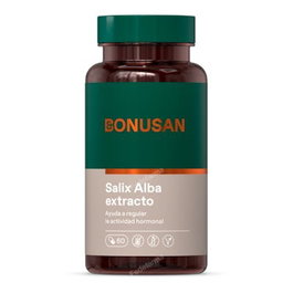 Bonusan Salix Alba Extracto 60Vcap - Sauce Blanco Estandarizado 15% Salicina - 500mg por Cápsula