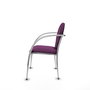 PIQUERAS Y CRESPO Silla Hellín tapizada en similpiel color Morado con Brazos fijos