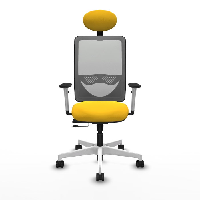 PIQUERAS Y CRESPO Silla de oficina Zulema con mecanismo Sincro/Traslack Amarillo/Gris PIQUERAS Y CRESPO Silla de oficina Zulema con mecanismo Sincro/Traslack Amarillo/Gris