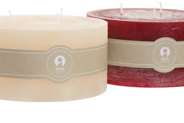 DKD Home Decor Vela Navidad Tradicional Crema Rojo 15 x 15 x 7.5 cm (6 Unidades)