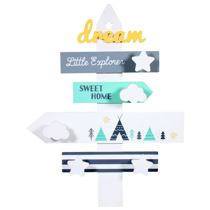 Home Deco Factory Colgador Panel Direccional Maderas Varias