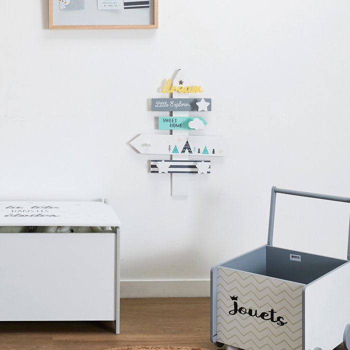 Home Deco Factory Colgador Panel Direccional Maderas Varias