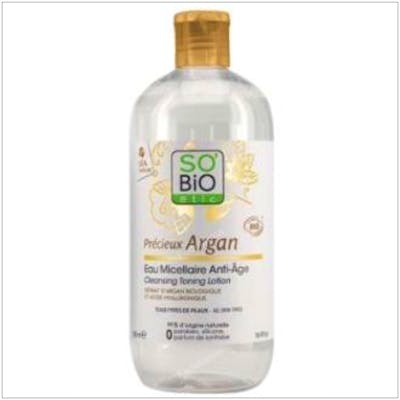 SO'BIO ETIC Agua Micelar Antiedad Hialuronico-Argan 500Ml Bio