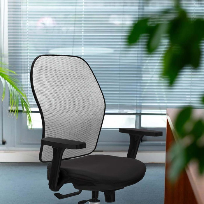 PIQUERAS Y CRESPO Silla de oficina Jorquera Gris con mecanismo Sincro/Traslack