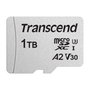 Transcend USD300S MicroSDXC 1 TB con Adaptador Plata