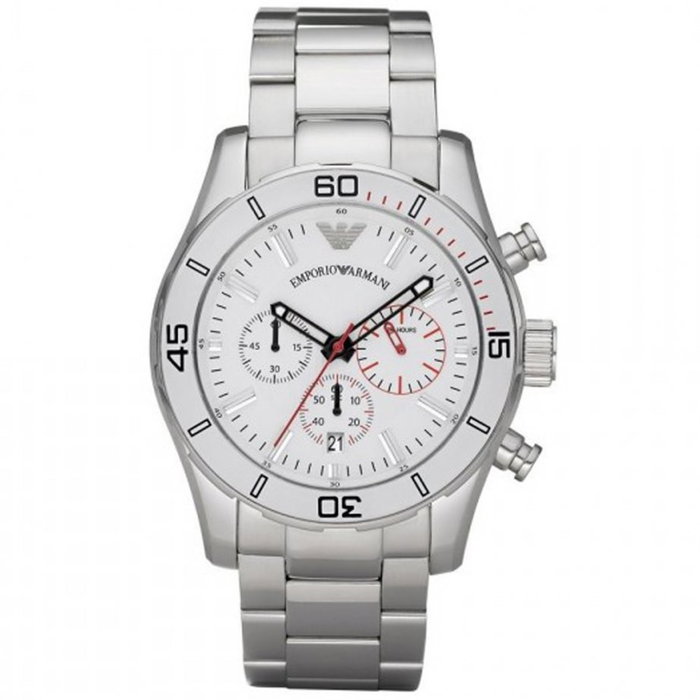 Armani AR5932 Reloj de Hombre con Esfera Gris y Correa Plateada Armani AR5932 Reloj de Hombre con Esfera Gris y Correa Plateada