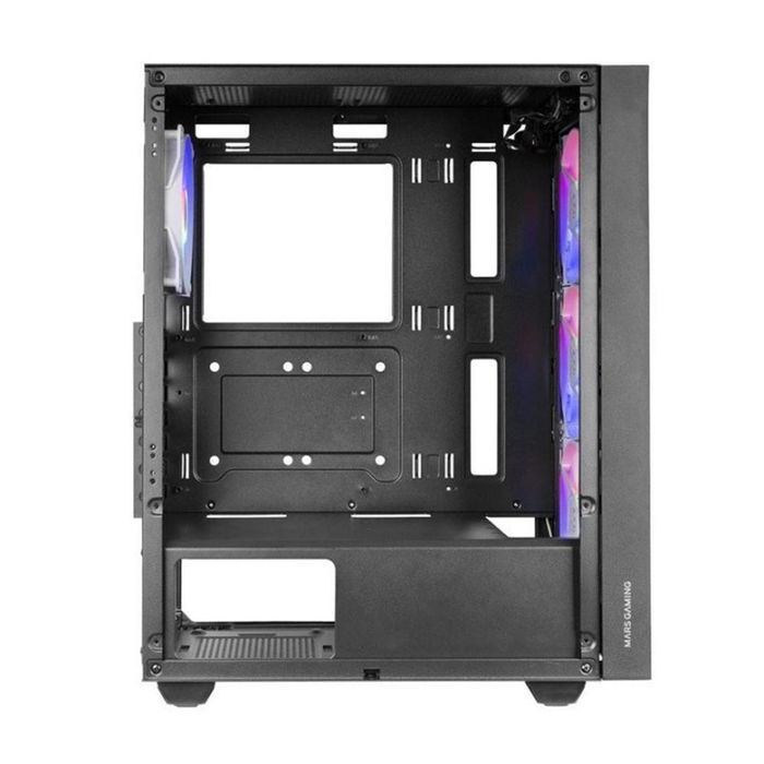 Mars Gaming MC-Air ATX Caja PC Gaming Mid-Tower con Ventana de Cristal Templado, 4 Ventiladores RGB, Gestión de Cables, Compatible con Placa Base ATX/Micro-ATX/Mini-ITX