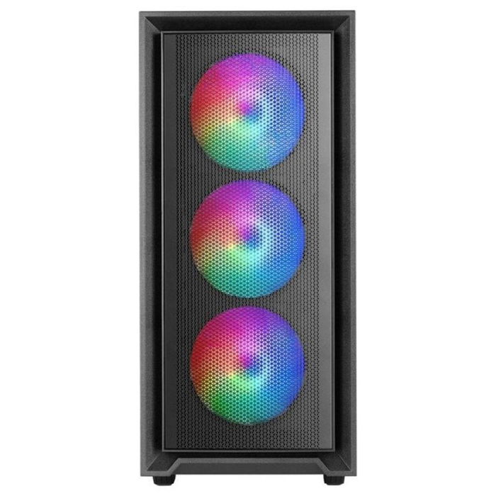 Mars Gaming MC-Air ATX Caja PC Gaming Mid-Tower con Ventana de Cristal Templado, 4 Ventiladores RGB, Gestión de Cables, Compatible con Placa Base ATX/Micro-ATX/Mini-ITX