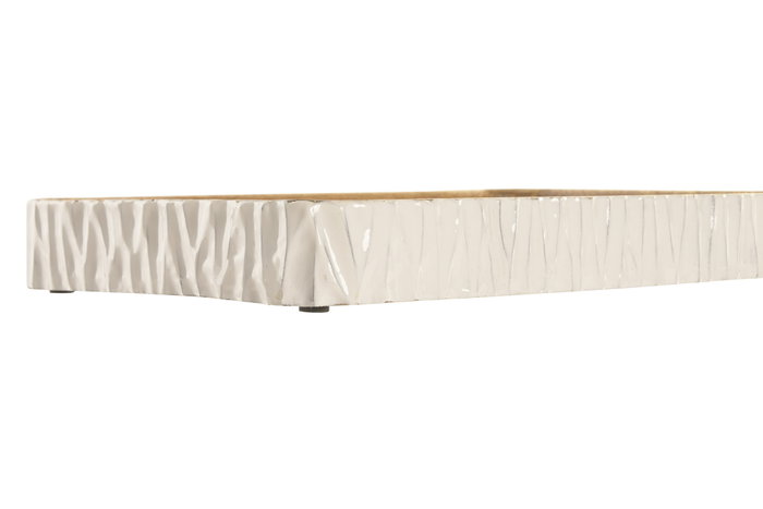 DKD Home Decor Set de 2 Centros de Mesa de Mango Lacado Blanco