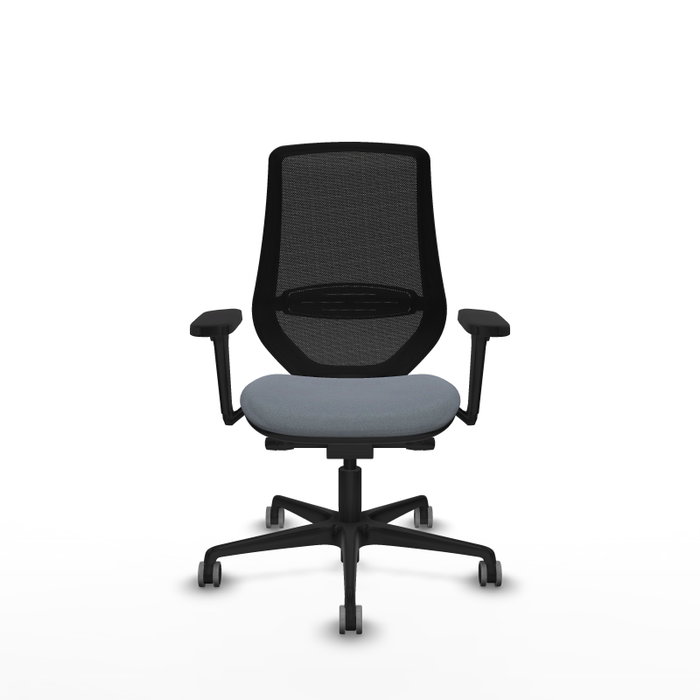 PIQUERAS Y CRESPO Silla de oficina Mardos con mecanismo Sincro/Traslack, Gris y Negro