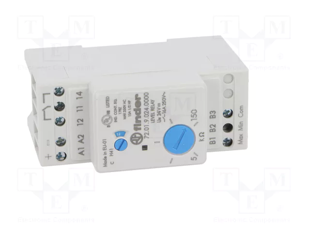 FINDER Relé de monitorización de nivel para líquido conductivo 24V DC FINDER Relé de monitorización de nivel para líquido conductivo 24V DC