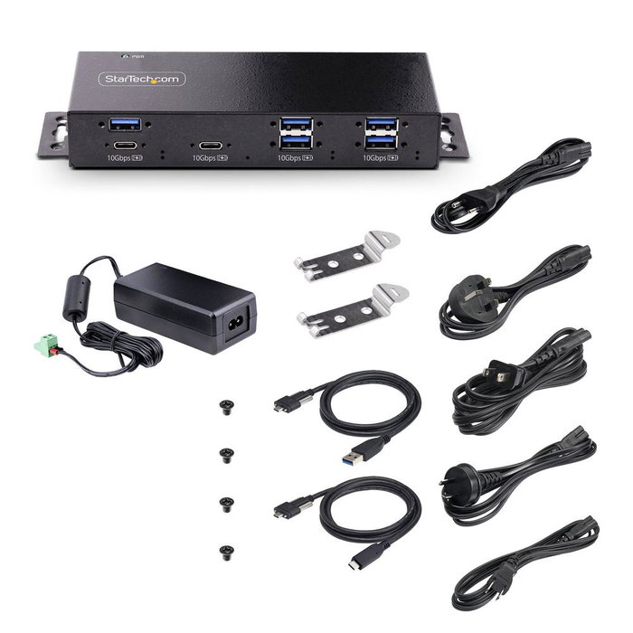 StarTech Hub Industrial de 7 Puertos USB 10Gbps (5x USB-A y 2x USB-C) HB31C5A2CME StarTech Hub Industrial de 7 Puertos USB 10Gbps (5x USB-A y 2x USB-C) HB31C5A2CME