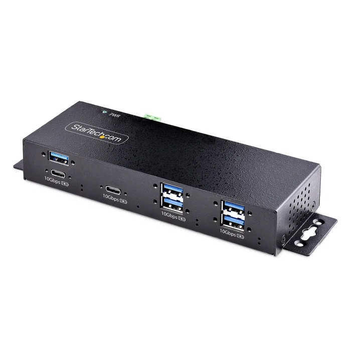 StarTech.com Hub USB Industrial HB31C5A2CME de 7 Puertos (5x USB-A y 2x USB-C) 10 Gbps Negro StarTech.com Hub USB Industrial HB31C5A2CME de 7 Puertos (5x USB-A y 2x USB-C) 10 Gbps Negro