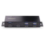 StarTech.com Hub Industrial USB 3.2 Gen 2 de 7 Puertos (5x USB-A + 2x USB-C) 10Gbps con Alimentacion y Montaje DIN | Negro