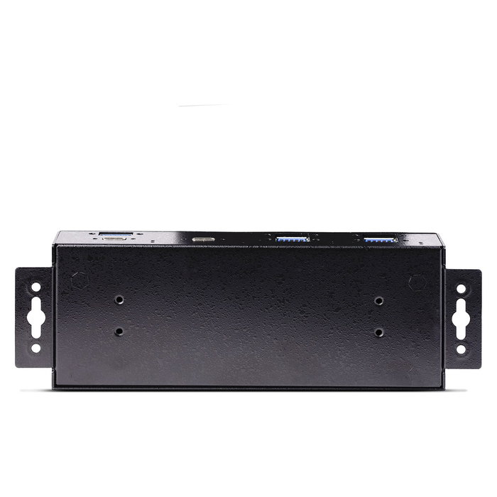 StarTech.com Hub Industrial USB 3.2 Gen 2 de 7 Puertos (5x USB-A + 2x USB-C) 10Gbps con Alimentacion y Montaje DIN | Negro