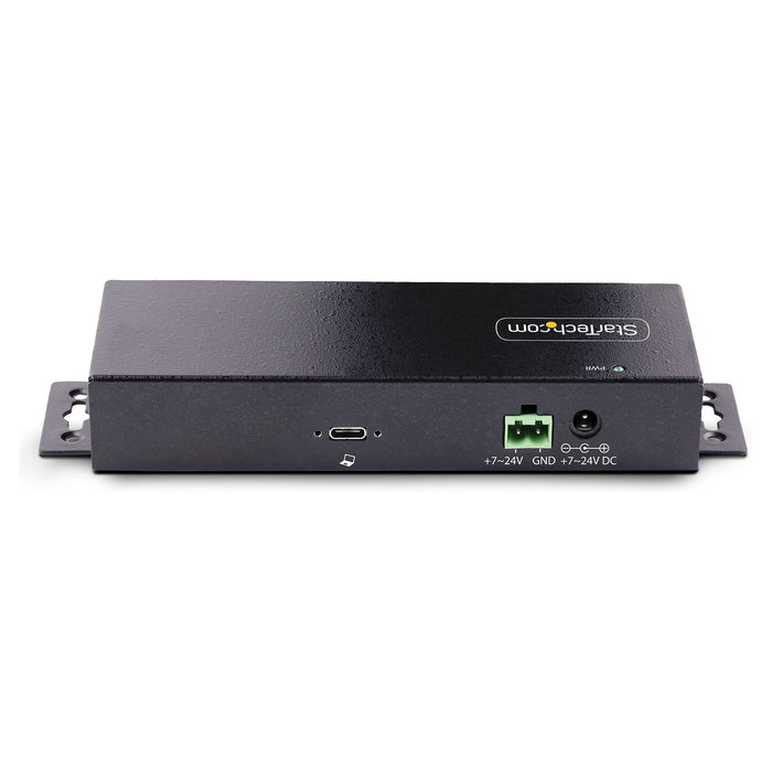 StarTech.com Hub Industrial USB 3.2 Gen 2 de 7 Puertos (5x USB-A + 2x USB-C) 10Gbps con Alimentacion y Montaje DIN | Negro
