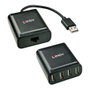 Lindy Extensor USB 2.0 Cat.6 de 4 Puertos hasta 60m Negro