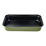 San Ignacio Bandeja para Horno Rectangular Experto Acero al Carbón Antiadherente Verde Oliva 34 x 23.7 x 6 cm