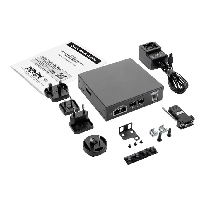 Eaton Tripp Lite B093-008-2E4U-M Servidor de Consola / Conmutador KVM para Rack con 4 Puertos USB y 10 Puertos Ethernet LAN (RJ-45), Autenticación RADIUS LDAP, 100-240V