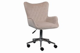 DKD Home Decor Silla de Poliéster y Metal Crema y Plateado