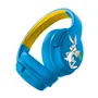Blade Gaming LT2001 Auriculares Gaming para Niños Bluetooth y Cable con Limitación de 85dB, Micrófono Integrado y Diadema Ajustable con Diseño Looney Tunes (Azul)