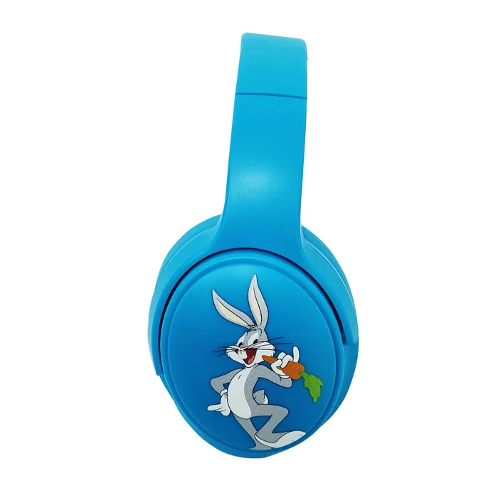 Blade Gaming LT2001 Auriculares Gaming para Niños Bluetooth y Cable con Limitación de 85dB, Micrófono Integrado y Diadema Ajustable con Diseño Looney Tunes (Azul)