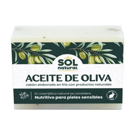 Sol Natural Jabón de Aceite de Oliva 100g - Hidrata y Regenera Pieles Irritadas