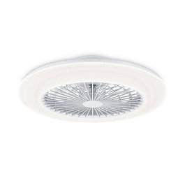 Philips Ventilador de Techo Amigo con Luz LED 3CCT, Motor DC 25W, Difusor Efecto Estrellado, Mando a Distancia, 6 Velocidades, Función Inversa, Blanco, Ø57.5 cm