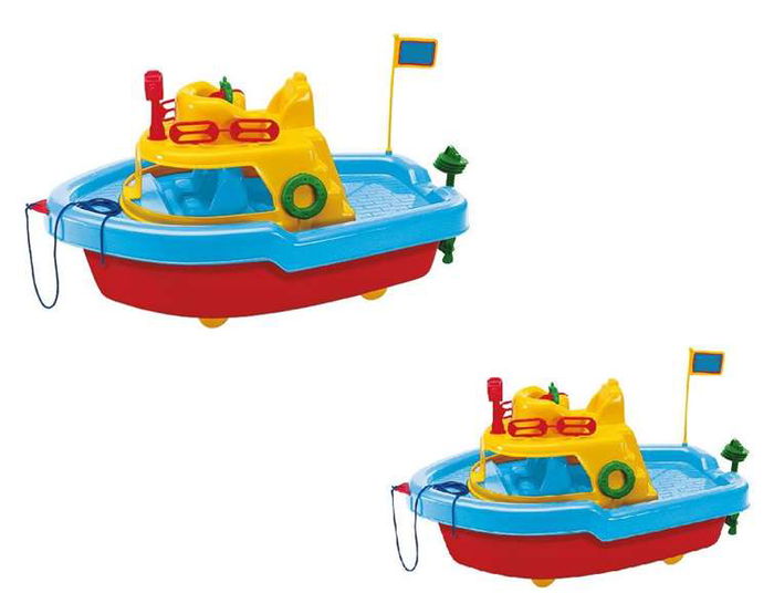 AVC Barco de arrastre en red, Juguete de plástico, 50x27.50x24.50 cm, para niños +10 meses AVC Barco de arrastre en red, Juguete de plástico, 50x27.50x24.50 cm, para niños +10 meses