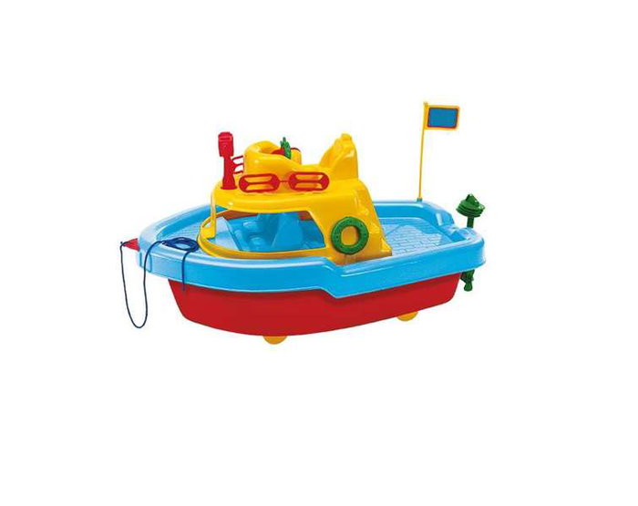 AVC Barco de arrastre en red, Juguete de plástico, 50x27.50x24.50 cm, para niños +10 meses AVC Barco de arrastre en red, Juguete de plástico, 50x27.50x24.50 cm, para niños +10 meses