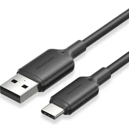 Vention CTQBF Cable USB 2.0 Tipo-C Macho a USB-A Macho, Hasta 60W, 480 Mbps, 1 Metro, PVC, Negro