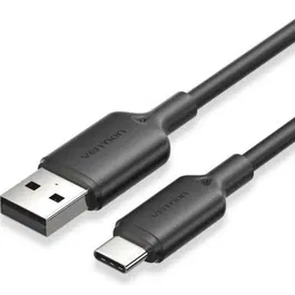 Vention Cable USB 2.0 Tipo-C Macho - USB Macho CTQBF, Hasta 60W, 480Mbps, 1m, Negro
