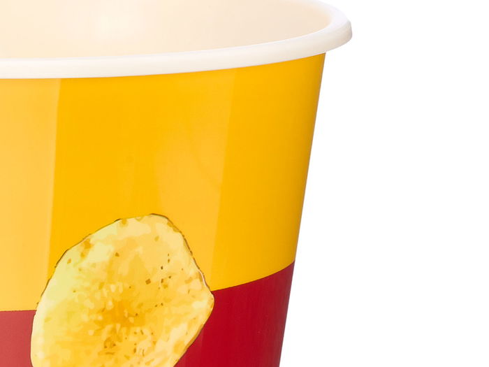 Leknes Cubo Chips 4L 20x20x20 cm Amarillo/Rojo Plástico (Set de 24)