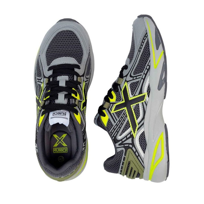 Zapatillas Deportivas Hombre Munich M2000 01 Negro Gris