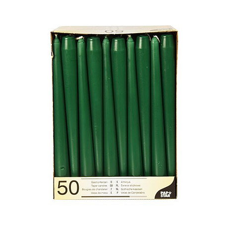 PAPSTAR Vela de 25 cm Verde Oscuro PAPSTAR Vela de 25 cm Verde Oscuro