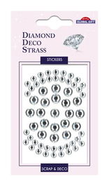 Stickers Grupo Global Gift Bolsa 1H Diamond Deco Strass Plata