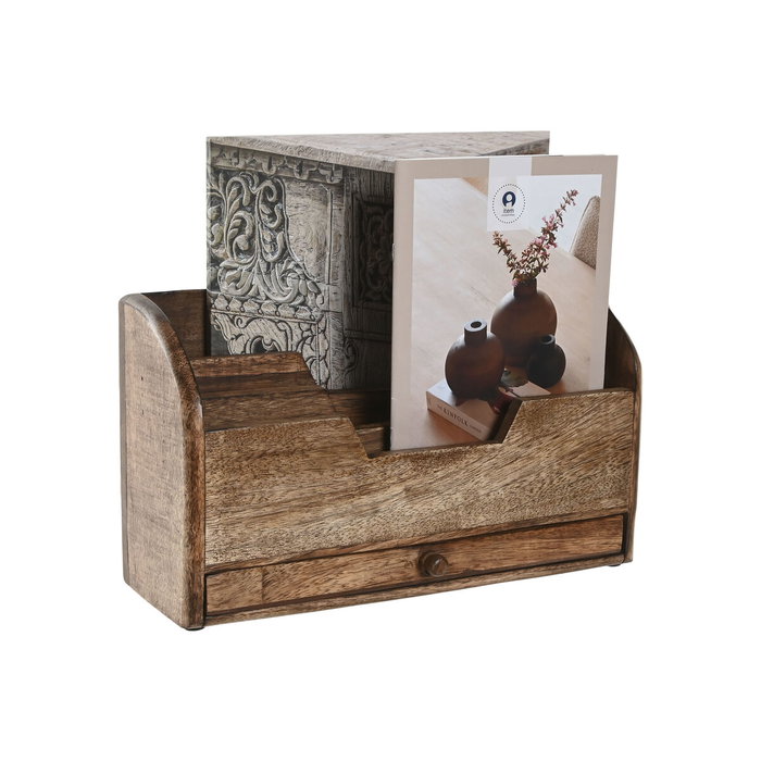 DKD Home Decor Organizador de Mango 30x11x17 Redondeado Natural DKD Home Decor Organizador de Mango 30x11x17 Redondeado Natural
