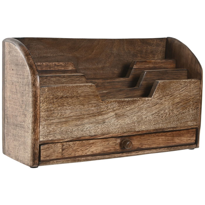 DKD Home Decor Organizador de Mango 30x11x17 Redondeado Natural DKD Home Decor Organizador de Mango 30x11x17 Redondeado Natural