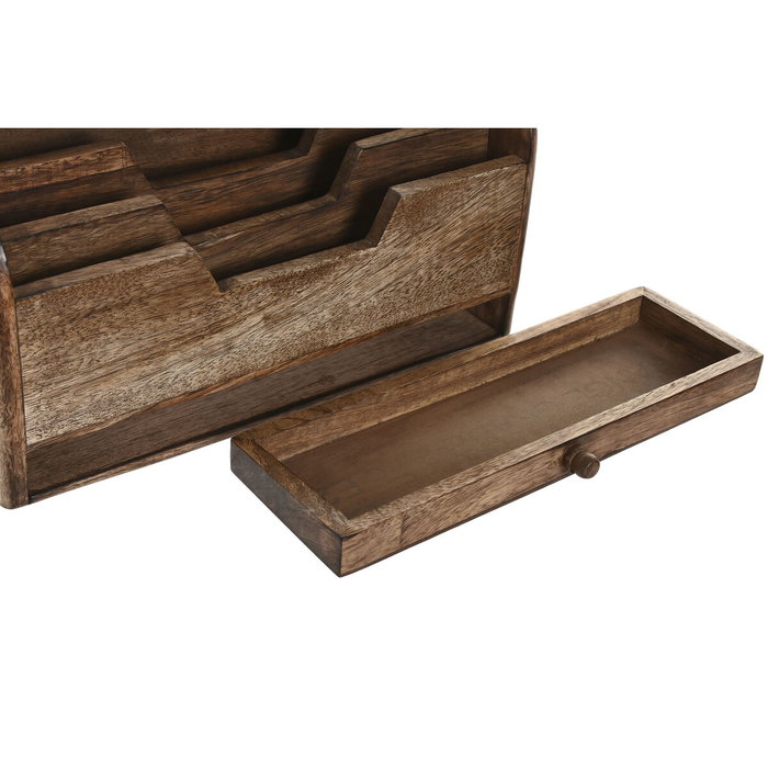 DKD Home Decor Organizador de Mango 30x11x17 Redondeado Natural DKD Home Decor Organizador de Mango 30x11x17 Redondeado Natural