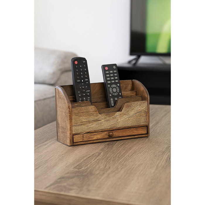 DKD Home Decor Organizador de Mango 30x11x17 Redondeado Natural DKD Home Decor Organizador de Mango 30x11x17 Redondeado Natural