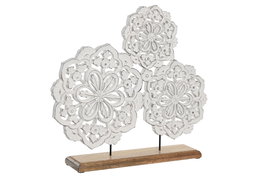 DKD Home Decor Decoración de Estrella en MDF y Metal Blanco 51x9x44 cm