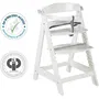 Roba ROB4005317310749 Trona SIT UP CLICK & FUN Madera Blanca con Bandeja Comida Extraíble y Altura Regulable hasta 70 kg