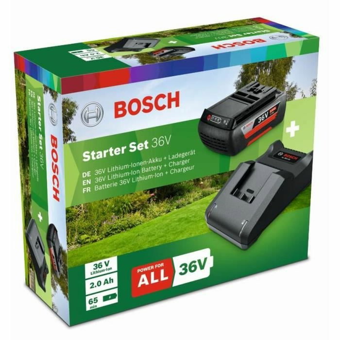 Bosch Kit Inicial de Cargador y Batería de Ion-Litio 36V 2Ah Bosch Kit Inicial de Cargador y Batería de Ion-Litio 36V 2Ah
