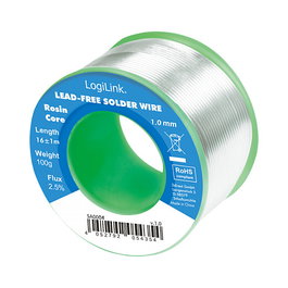 LogiLink Hilo de soldadura sin plomo 1 mm 100 g