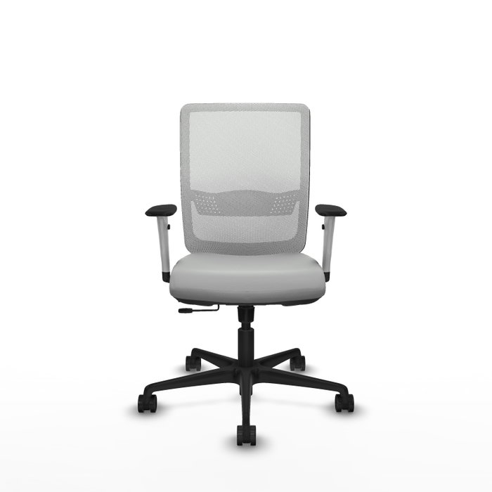 PIQUERAS Y CRESPO Silla de oficina Haches Gris claro y Blanco