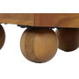 DKD Home Decor Mesita de Noche Acacia y Ratán Trenzado