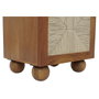 DKD Home Decor Mesita de Noche Acacia y Ratán Trenzado