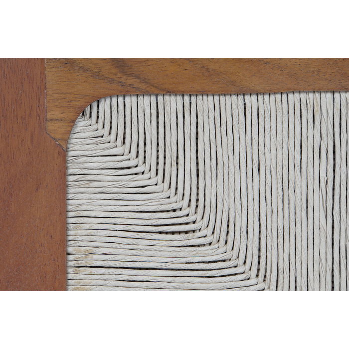 DKD Home Decor Mesita de Noche Acacia y Ratán Trenzado