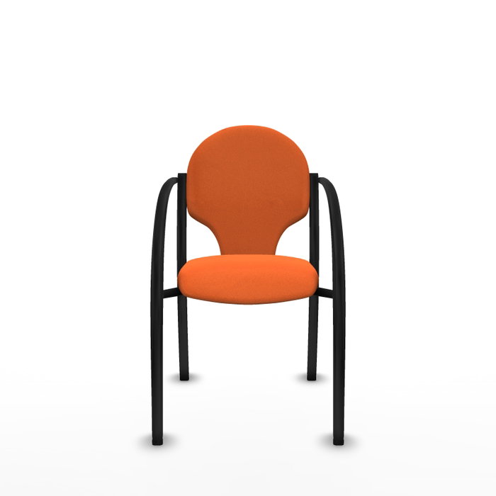 PIQUERAS Y CRESPO Silla Hellín Naranja con Brazos Fijos