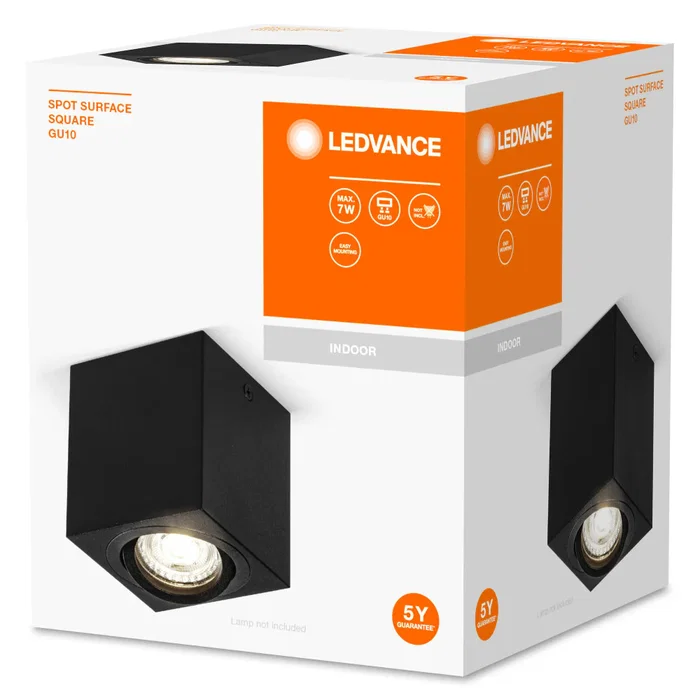 Ledvance LVE-4058075758681 Foco LED GU10 IP20 Metal Superficie Giratorio Negro